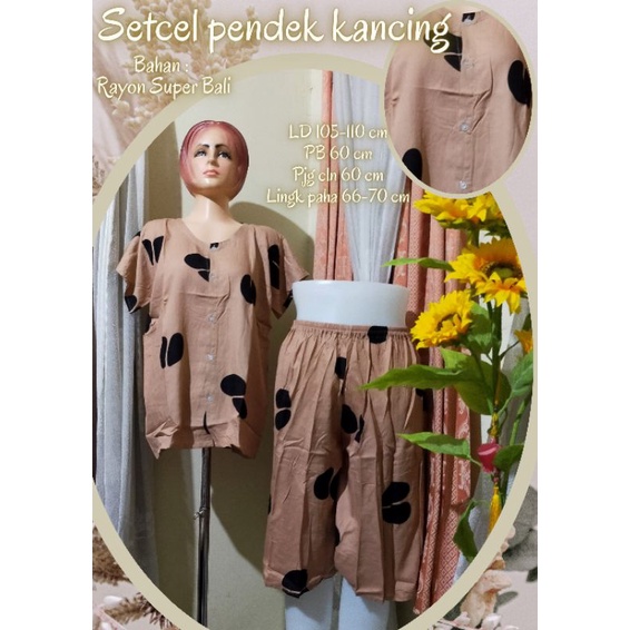 Stelan celana pendek //Setcel pendek //Baby doll Bali //Setcel Rayon Bali //Set Pajamas