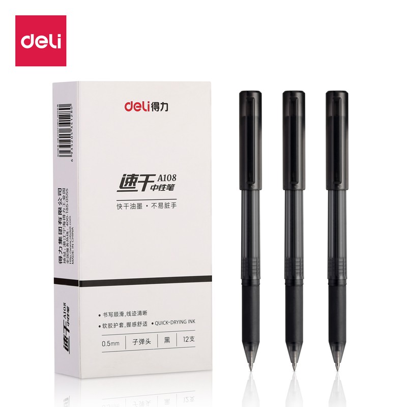 

Deli Pena Gel/Ballpoint/Roller 1 pcs cepat kering 0.5mm A108