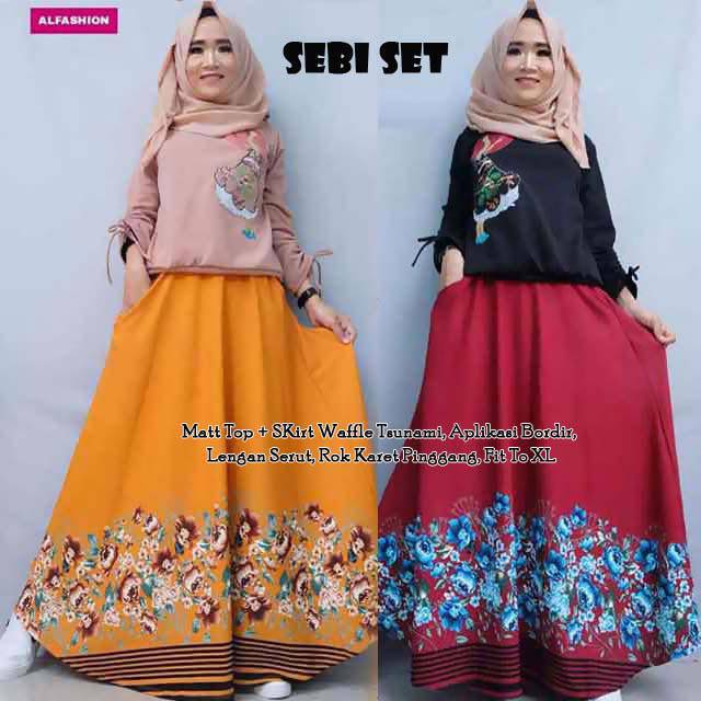 gamis motif polka/gamis polka/gamis simpel polka bunga set stelan