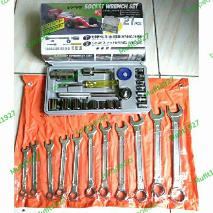 Paket kunci ring pas set & kunci shock krek