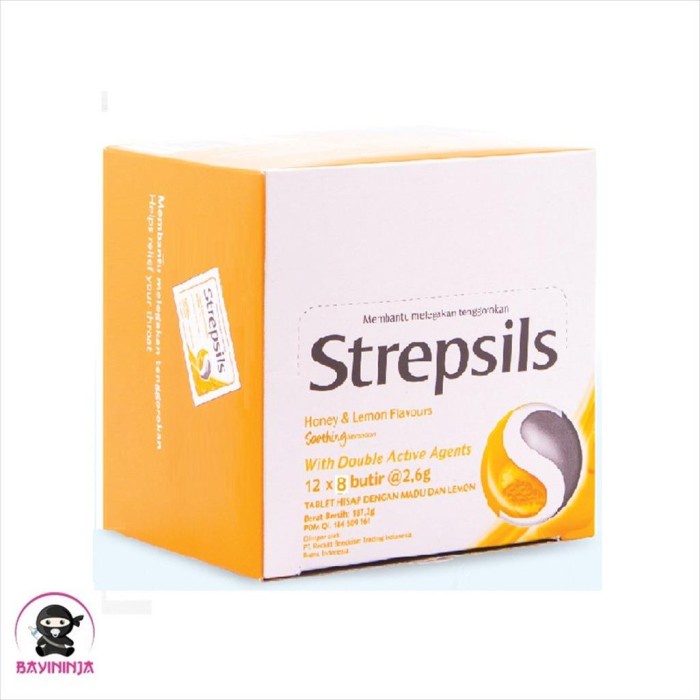 

STREPSILS Soothing Honey Lemon Flavour Box isi 12 Sachets T-Ninjabayi 01