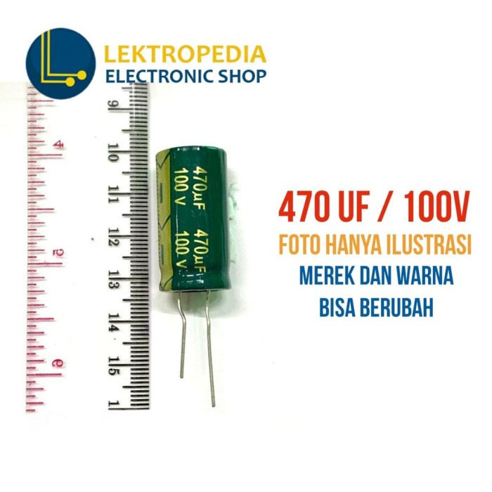 Elco 470uf 100v Kapasitor 470 uf mikro 100 v volt Elko 100volt
