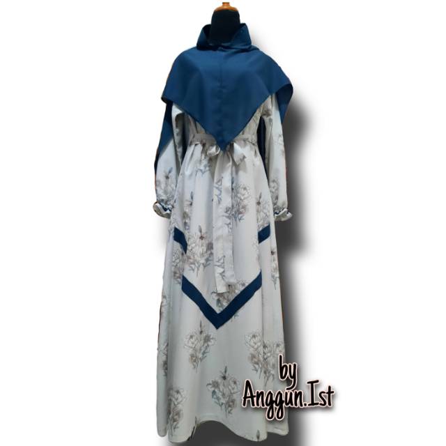 Set gamis motif bunga