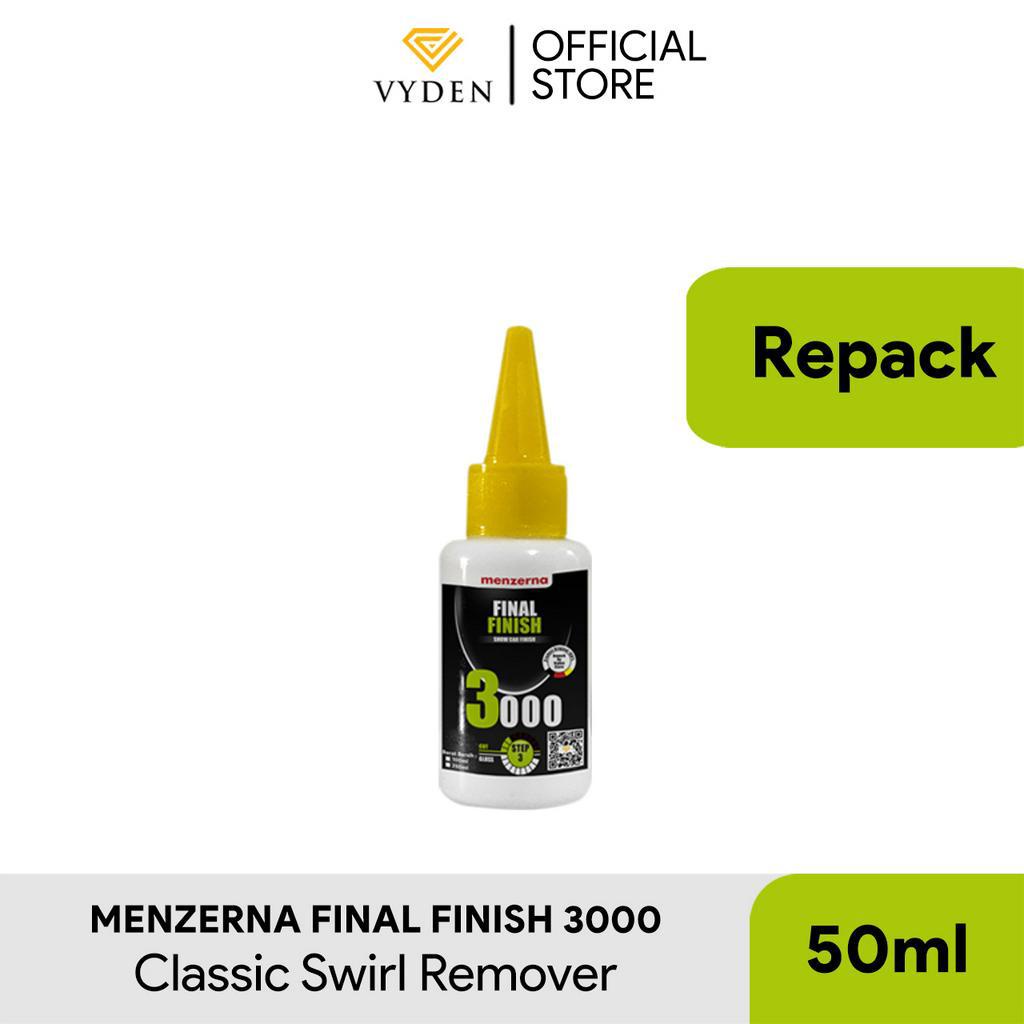 MENZERNA Final Finish 3000 50 ml Ecer Polish High Gloss Kompon Halus Penghilang Baret Halus Motor Mobil Penghapus Swirl Mark Hologram Laba Laba Pembersih Lecet Goresan Ringan Pengkilap Pengkilat Cat Waterbase