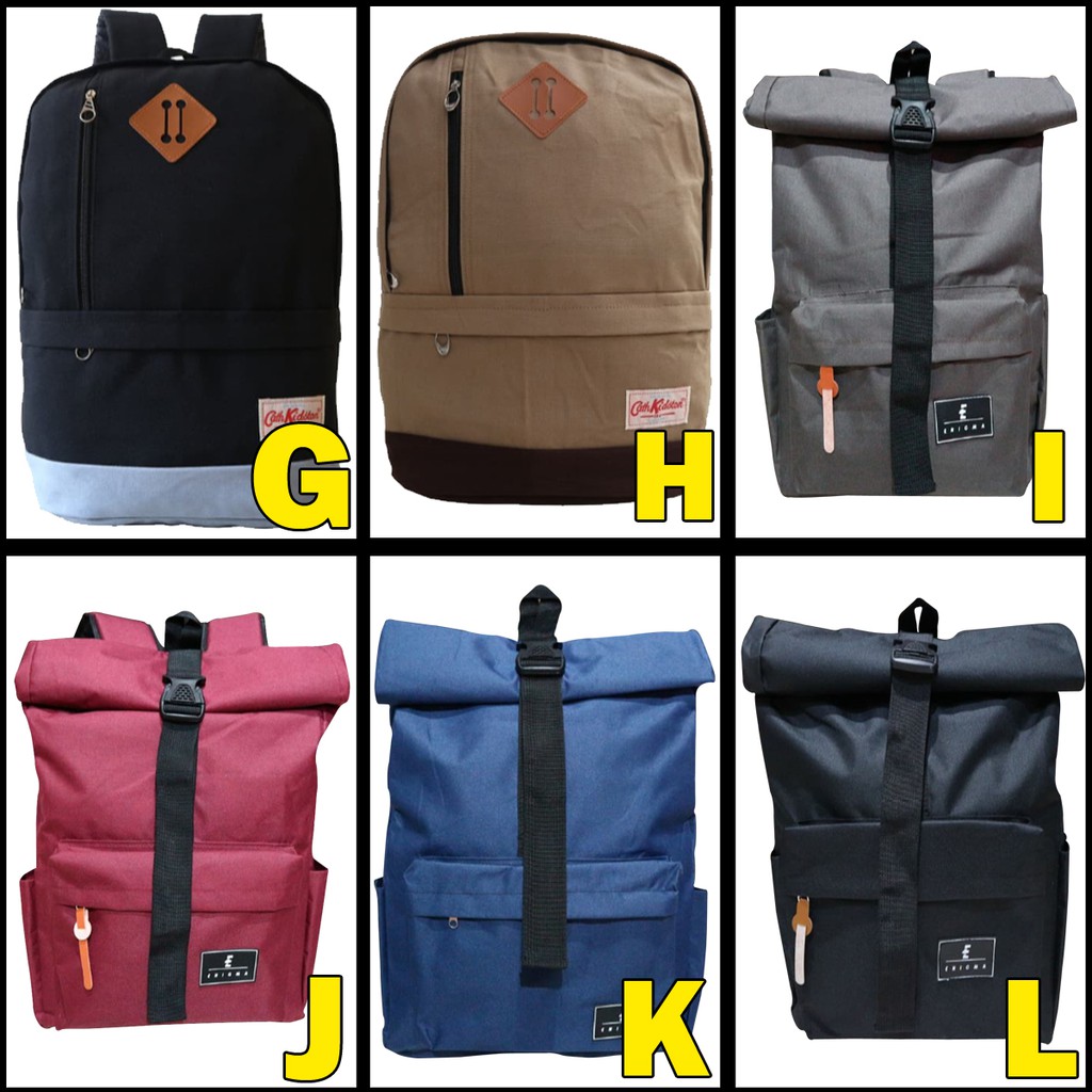 SERBA 50 RIBU Backpack Distro Tas Sekolah SMP SMA Cewek Cowok Ransel Laptop Murah Bagus Berkualitas