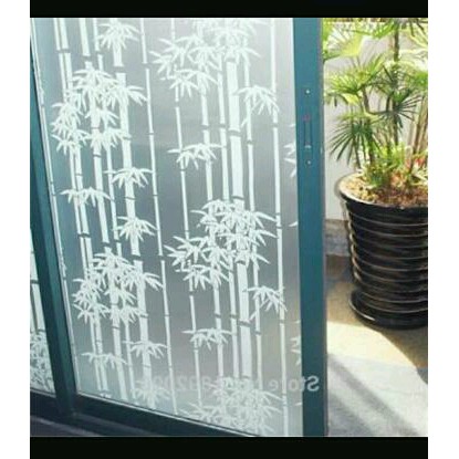 Stiker kaca / Kaca Film / Motif  bambu