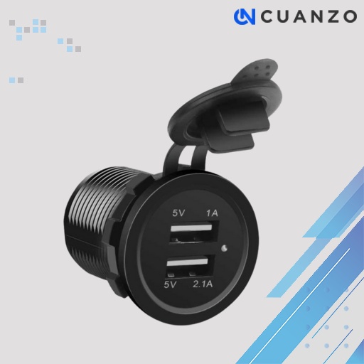 USB Charger Motor 2 Port 2.1A / Cas Motor Hp Beat Nmax Ke Aki Fast Charging / Adapter USB Charger 2 Port Cas Hp Motor Aki Scoopy Aerox Matic Vario Honda Gojek Anti Air / Cas Motor Fast Charging USB / Adaptor Motor Charger Casan Hp Modulator Murah Original