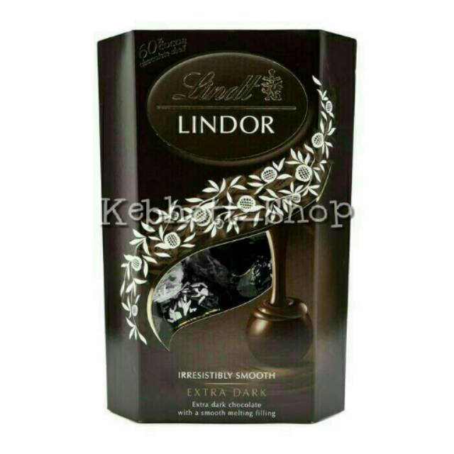 

Lindt Lindor Extra Dark Chocolate Truffles - Cokelat Coklat Truffle Import Swiss 200 gr