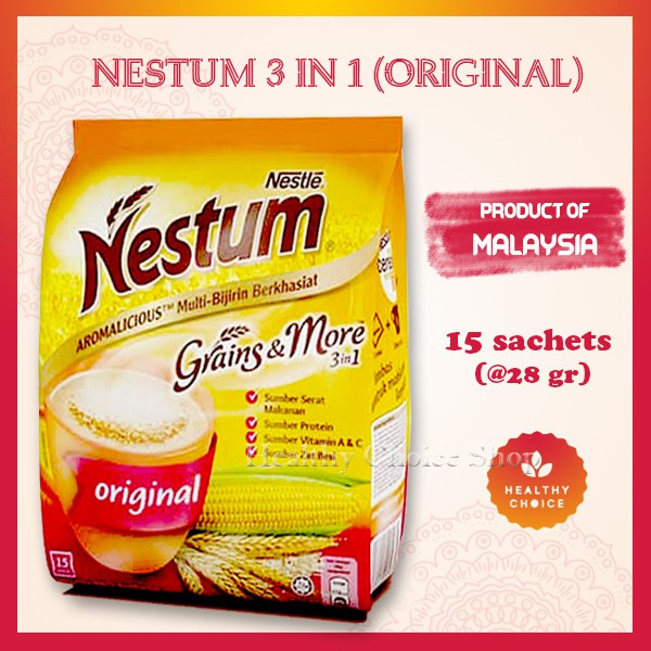 

SEREAL NESTLE NESTUM CEREAL 3 IN 1 RASA ORIGINAL ISI 15 IMPORT MALAYSIA