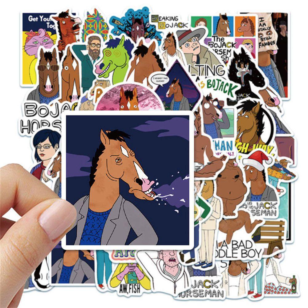 Lanfy BoJack Stiker Notebook Multi Use Decals Stickers Poster Stationery Stiker Untuk Mobil Gitar Kartun Stiker