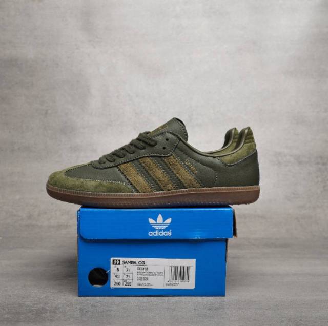 Adidas Samba Vegan Dark Green olive gum