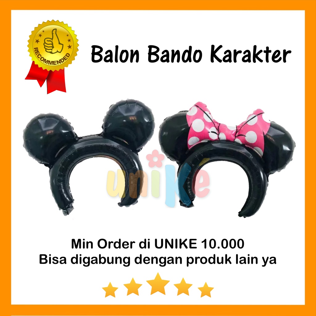 Bando Balon Karakter Topi Ulang Tahun Anak Perlengkapan Pesta Ultah Balon Foil Animal