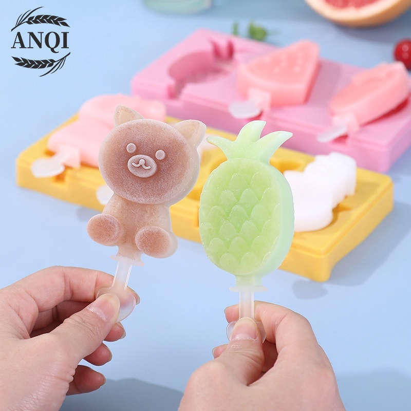 ANQI 1888 Cetakan Es Krim Coklat Cetakan Ice Cream Pudding Jelly Bahan Silikon Dengan VS-99