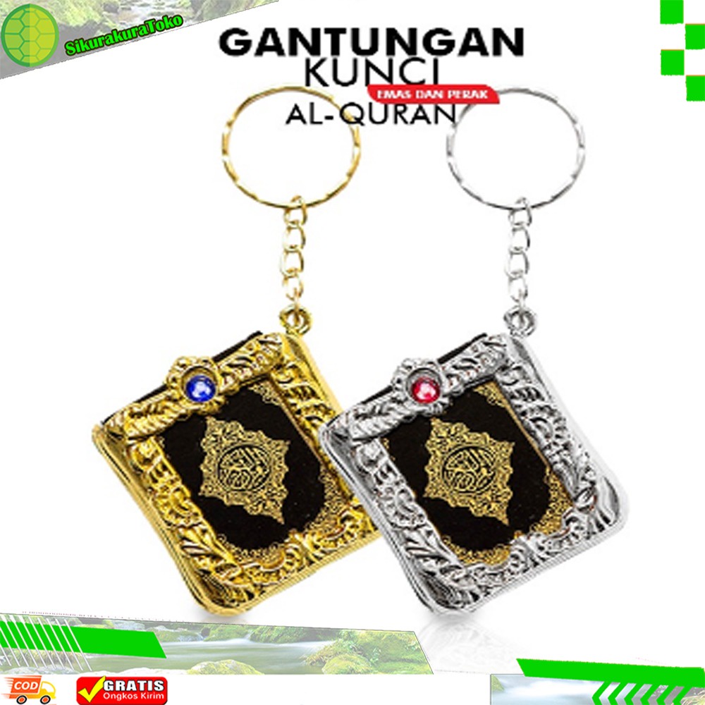 (SKR) Gantungan Kunci Al Quran / alquran mini souvenir FREE PLASTIK + KAWAT