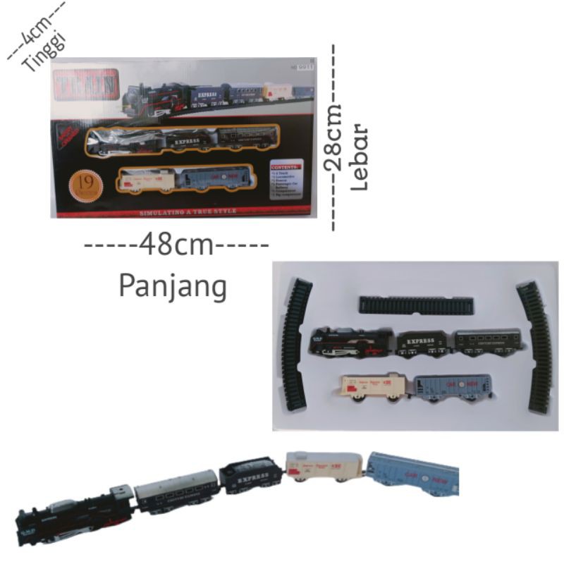 MAINAN KERETA API KLASIK BAHAN KUAT KOKOH MELUNCUR CEPAT 9911