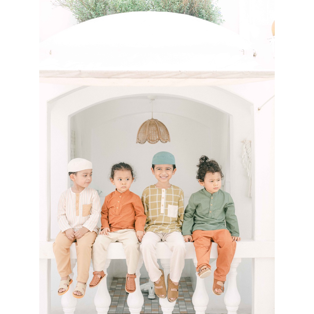 BOHOPANNA - RAYA COLLECTION - IBRAHIM SET - Baju Muslim Anak - Baju Muslim Anak Laki-Laki - Setelan Muslim - Setelan Anak Laki-Laki - Baju Lebaran Anak Laki-Laki-4