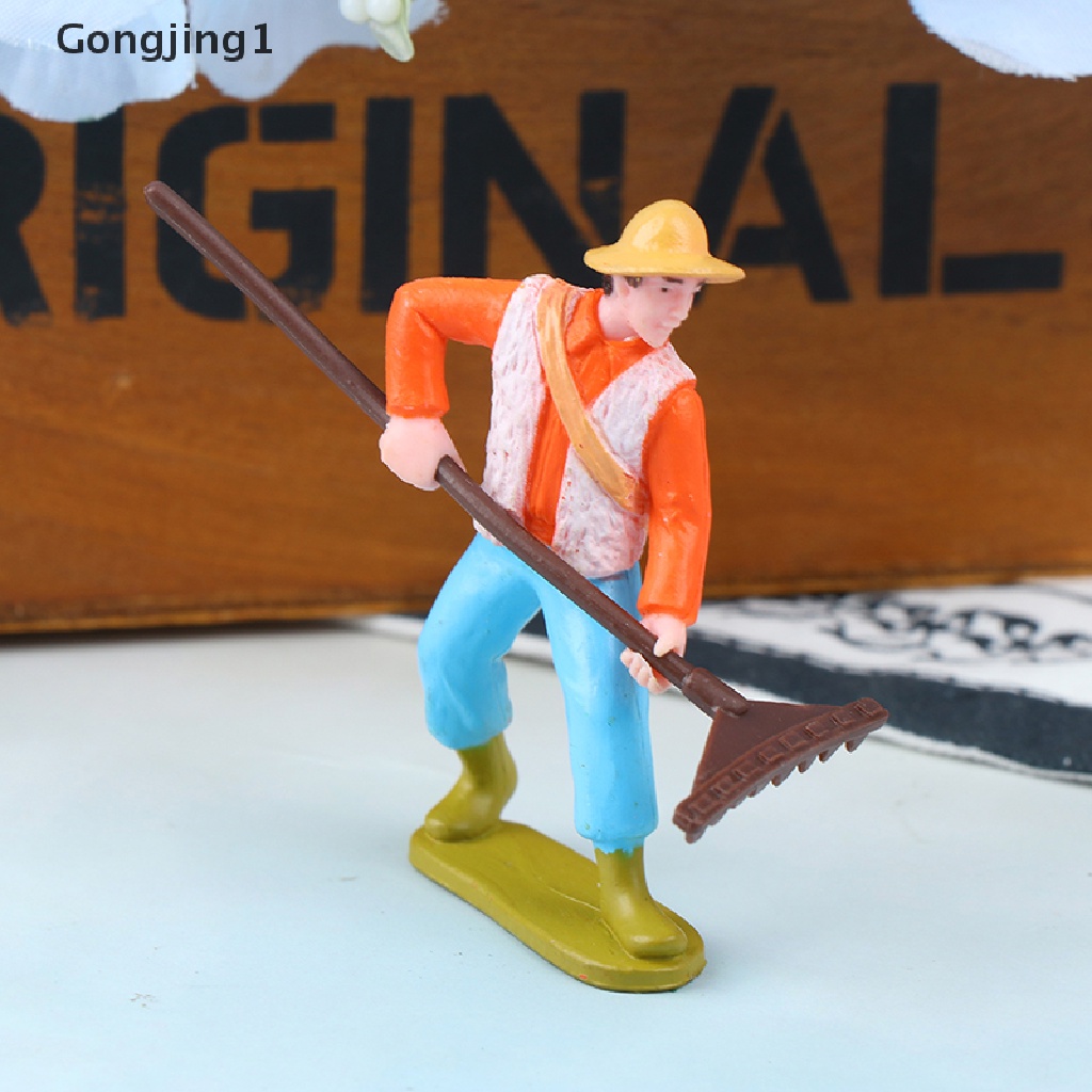 Gongjing1 Mainan Miniatur Hewan Ternak Babi Kuda Sapi Bebek Diy