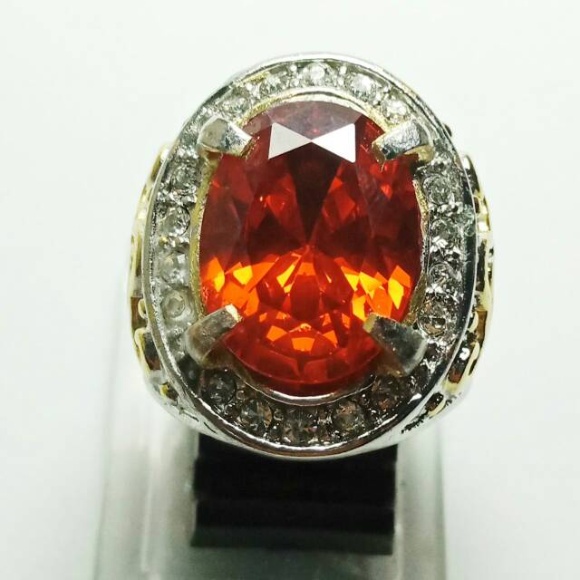 Cincin Batu Paparaca Merah Quartz Medium Size HQ