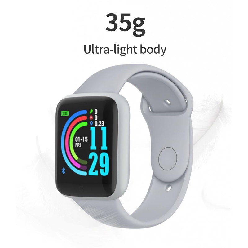 COD SmartWatch Y68  Waterproof Bluetooth Pelacak Kebugaran Gelang Pedometer Heart Rate