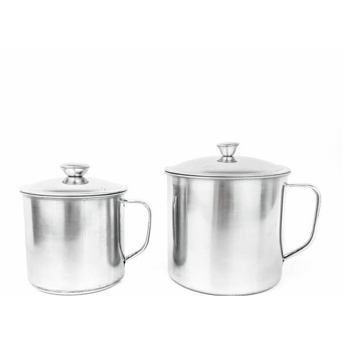 [BISA COD] PROMO Mug Stainless Tutup Cangkir Kopi Cangkir Teh Cangkir Minum Wadah Tahan Panas Murah Terjangkau