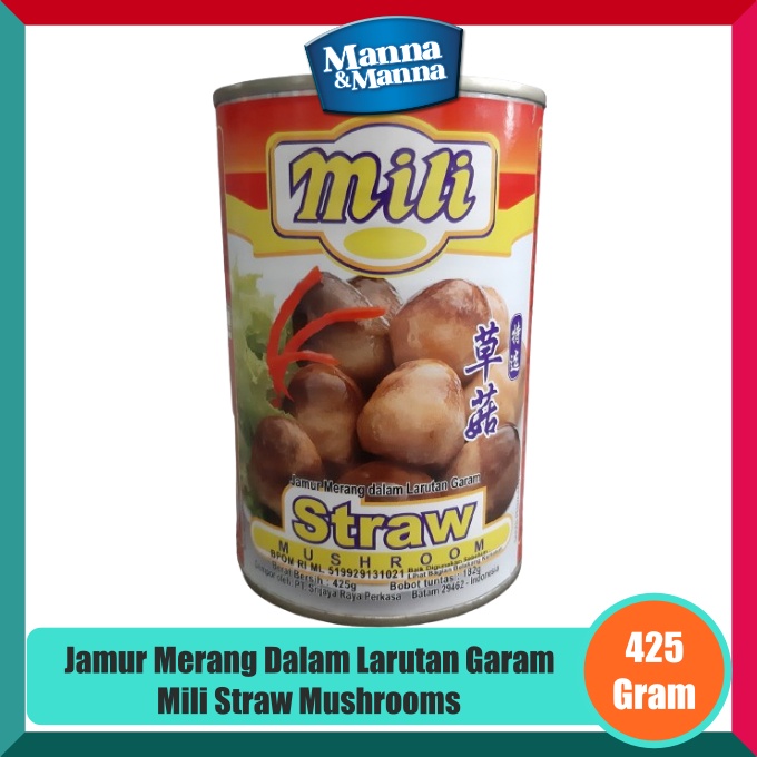 

Jamur Merang Dalam Larutan Garam Mili Straw Mushrooms - 425 Gram