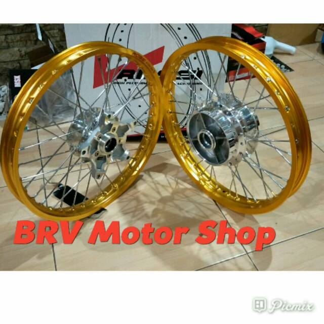 Sepaket velg jari jari cb 150 old - Cb 150 R - Cbr 150 Facelite - Cbr 150 Old velg 140-17  160-17