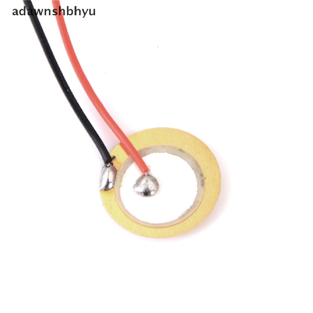 Adawnshbhyu 20PCS 12mm Elemen Piezo Sounder Sensor Trigger Drum Disc+Kawat Tembaga