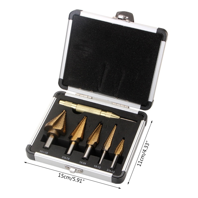 Kiss Metal Steel Drill Double Cutting Blades HSS Untuk Titanium Coated Step Drill Bit Untuk Pecinta DIY Bor Lubang Tukang Listrik