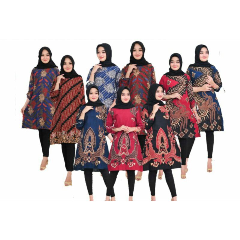 TUNIK BATIK ATASAN WANITA BATIK MEWAH BATIK TUNIK SERAGAM KANTOR