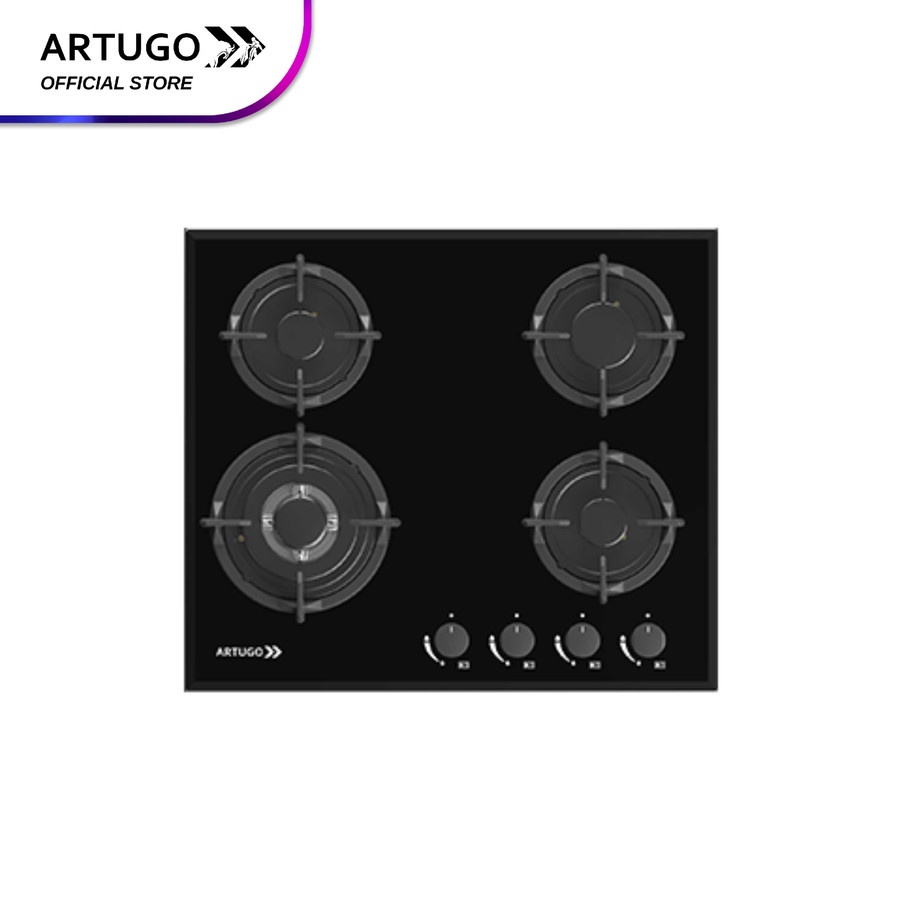 Artugo Built In Glass Gas Hob/Kompor Tanam Gas AH 460 CB Panjang 60 cm