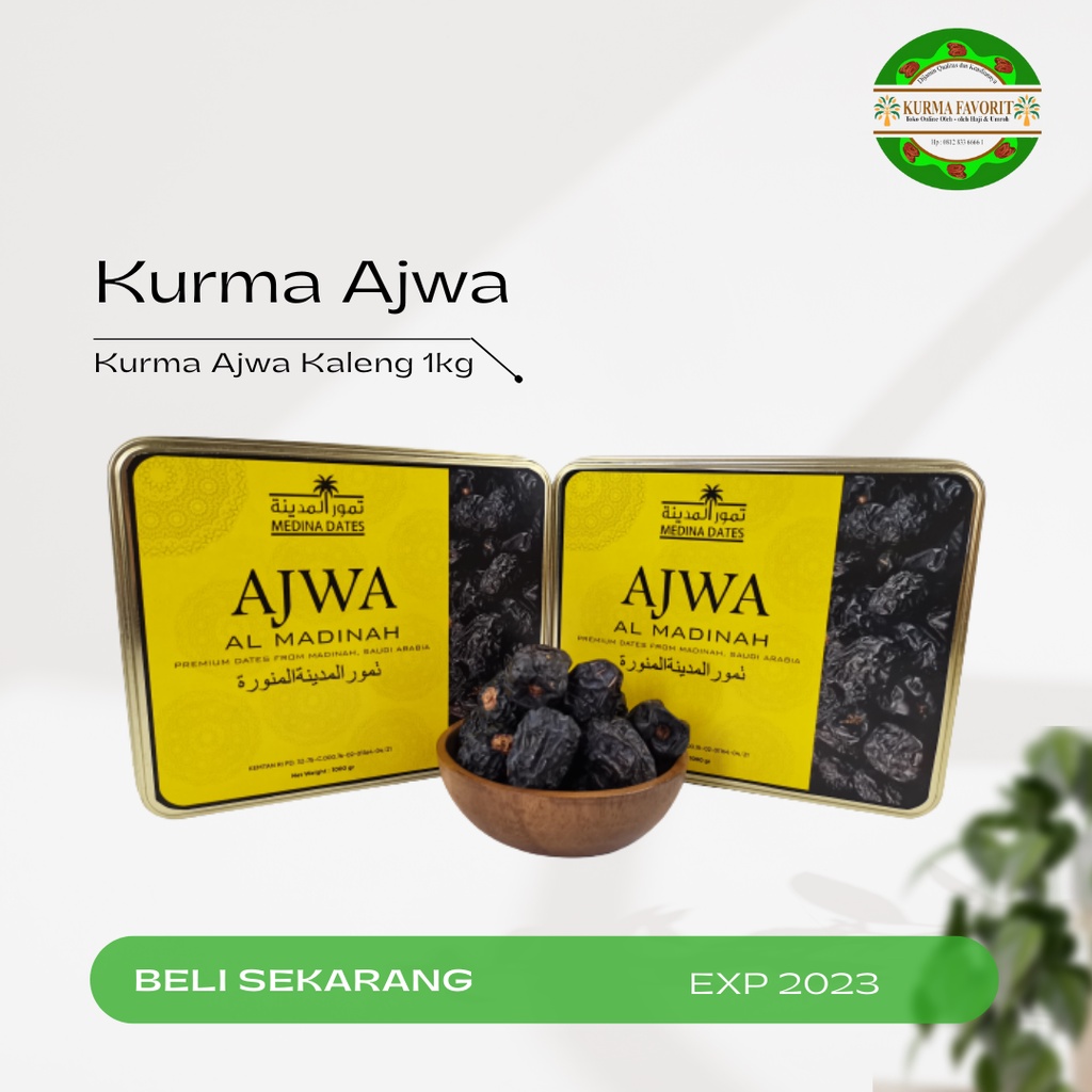 

KURMA AJWA MADINAH 1KG (kemasan kaleng)