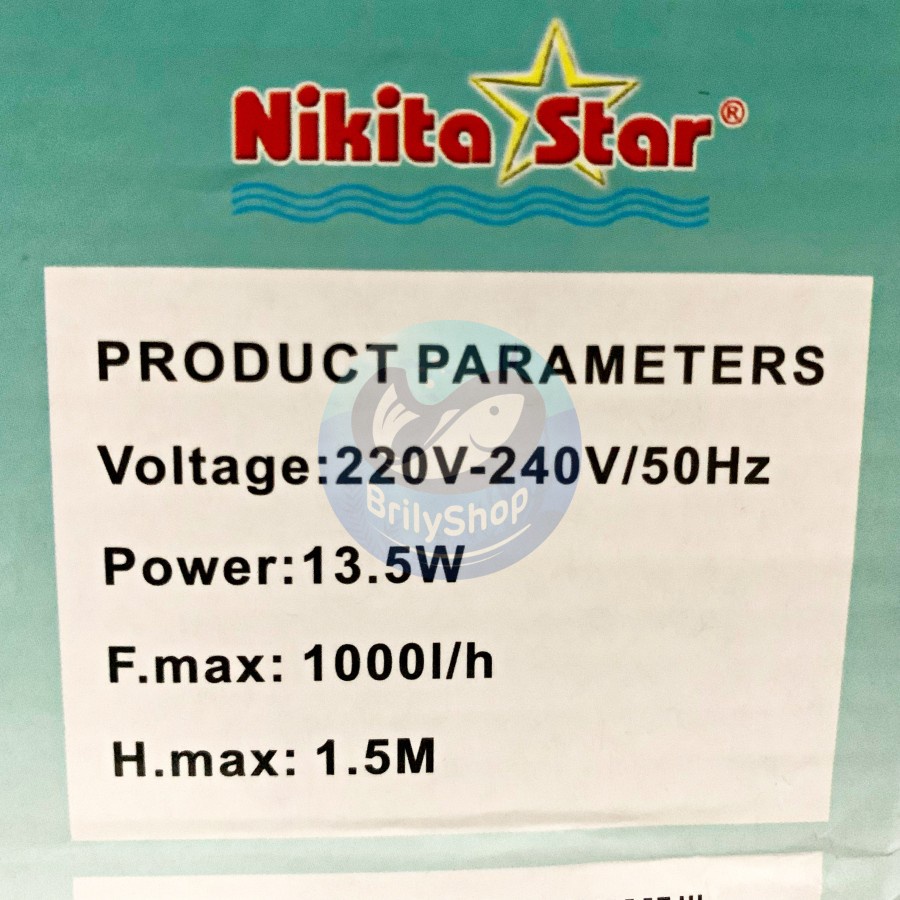 Nikita Star NS305 NS 305 Mesin Pompa Celup Pompa Air Aquarium