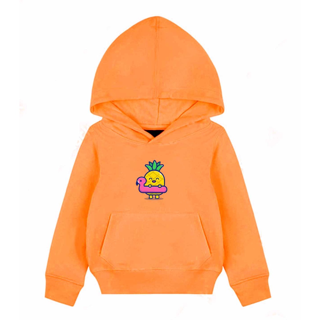 Hoodie Anak Pineapple Sweater Pakaian Fleece M - XL