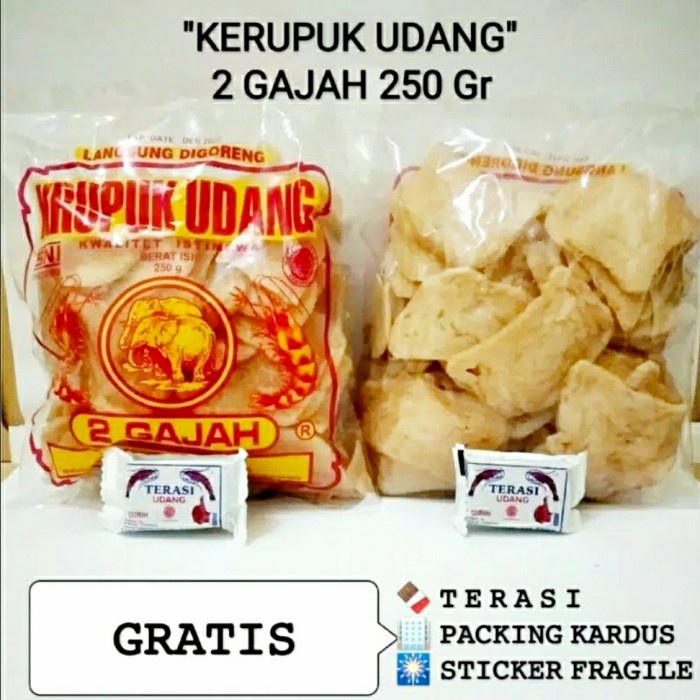 

NEW kerupuk / krupuk / Krupuk udang / Kerupuk Udang Gurih Cap Dua Gajah