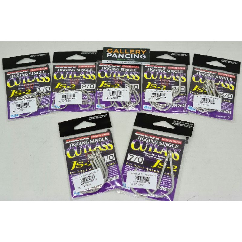 Pancing Kail Decoy Jigging Single Cutlass Hook