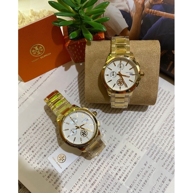 TBW1250 Collins Chronograph Gold-Tone Stainless Steel NWT