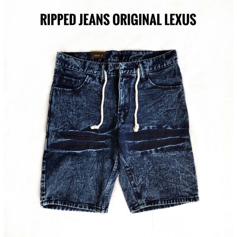 Ripped Jeans Pendek Tidak Sobek Original Lexus/Celana Levis Pendek Original