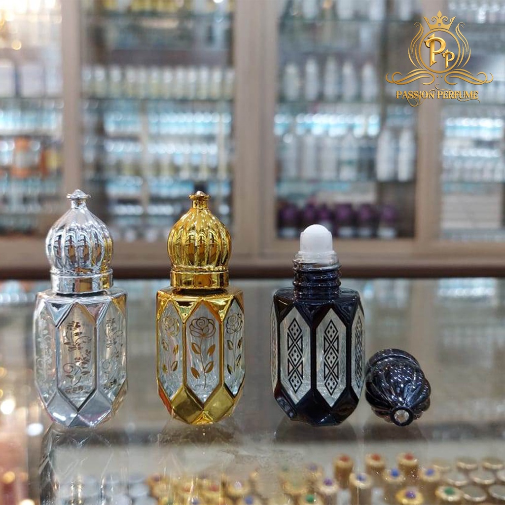 Botol Rollon Gold kubah 10ml / botol perfume antik gold saudi 7ml GROSIR