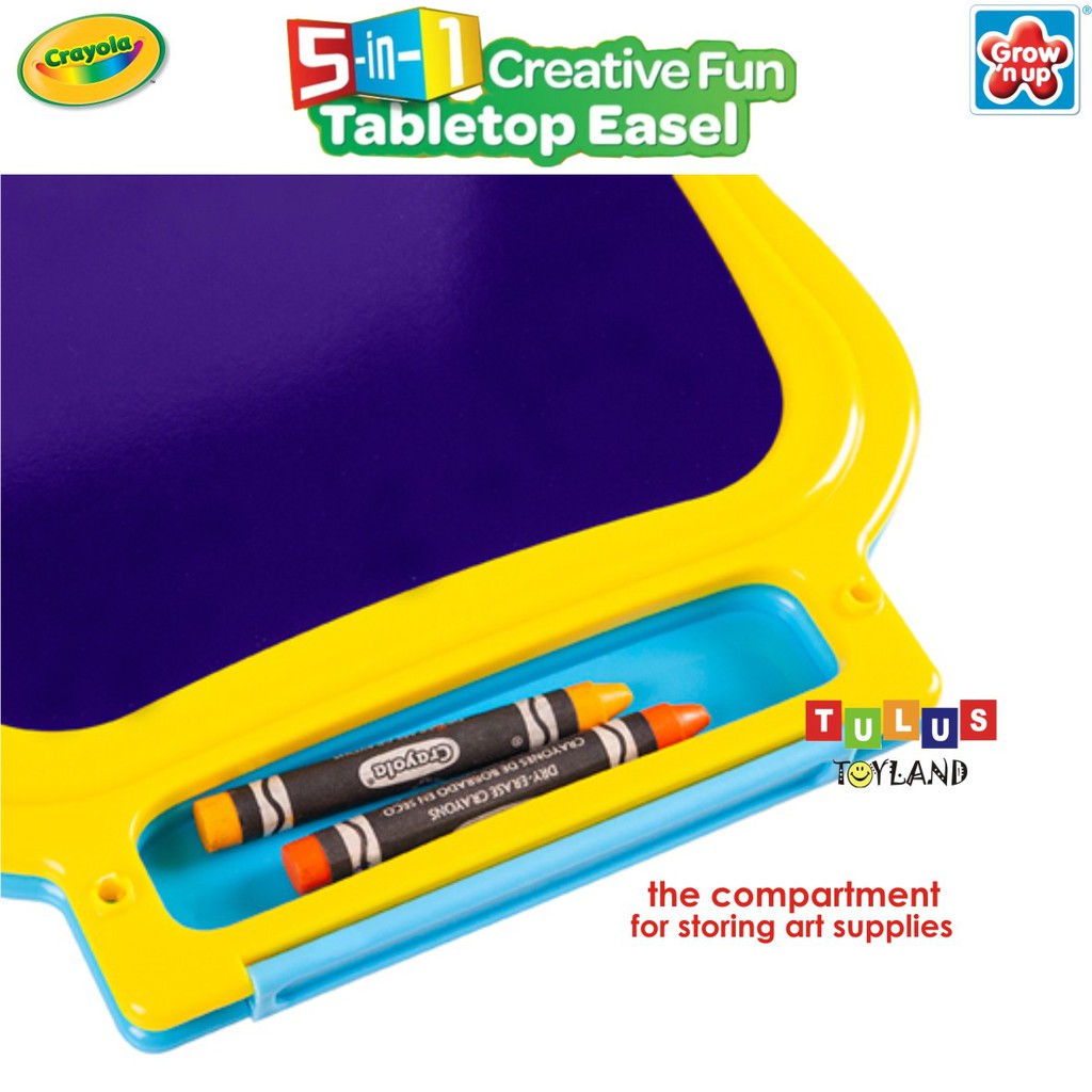 Papan tulis anak Crayola 5 in 1 Creative Fun Tabletop Easel 5in1 meja gambar portable table edukatif