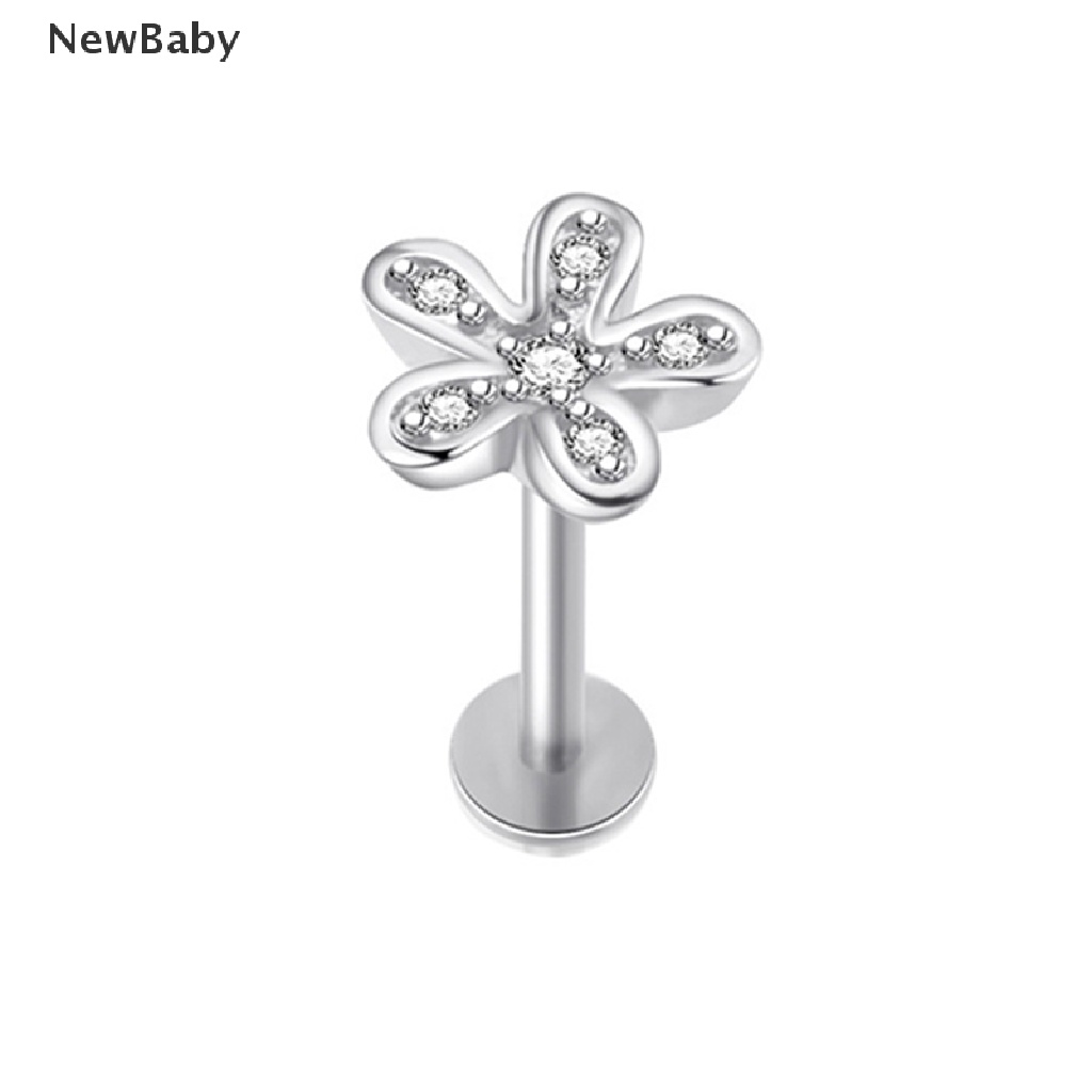 Anting Tusuk Bentuk Bunga Bahan Stainless Steel Untuk Hadiah Bayi