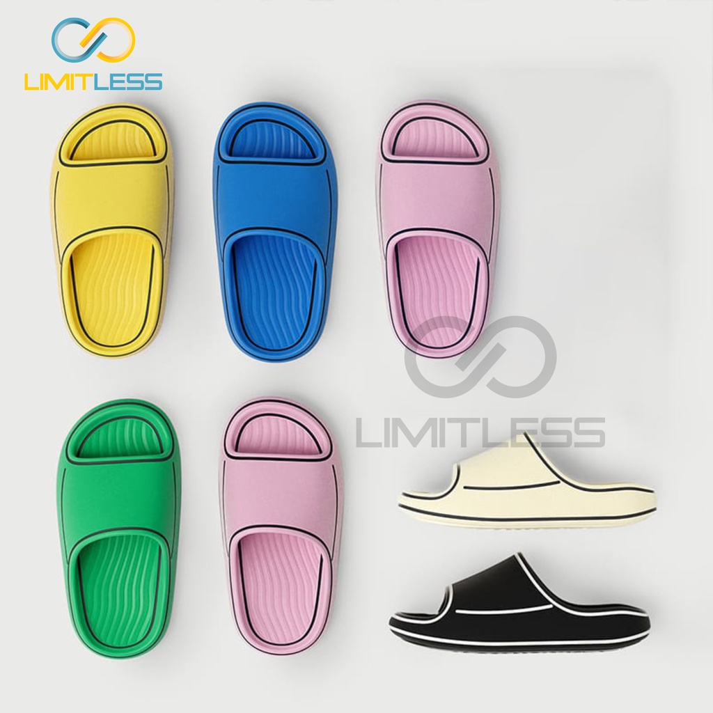 Zerolimit - Sandal Slipper Cartoon Wanita Casual Sendal Slip On Cewek Kartun Colorfull Sandal Jelly Wanita Anti Licin