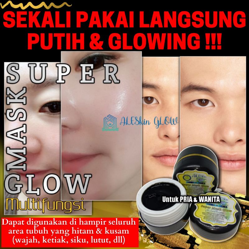 Masker Pemutih Wajah Glowing Super Mask Glow Aleskin