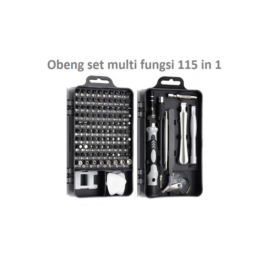 Obeng 115 in 1 Screwdriver Set Reparasi Smartphone Laptop