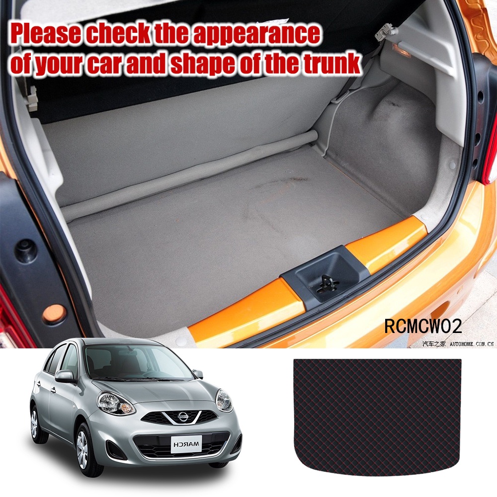 Matras Bagasi Mobil Bahan Kulit Untuk Nissan March / Micra K13 2010 2011 2012 2013 2014 2015