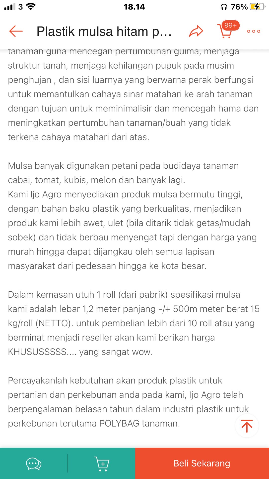 Plastik Mulsa Hitam Perak Montana Original 1 Roll 1,2m X 500m