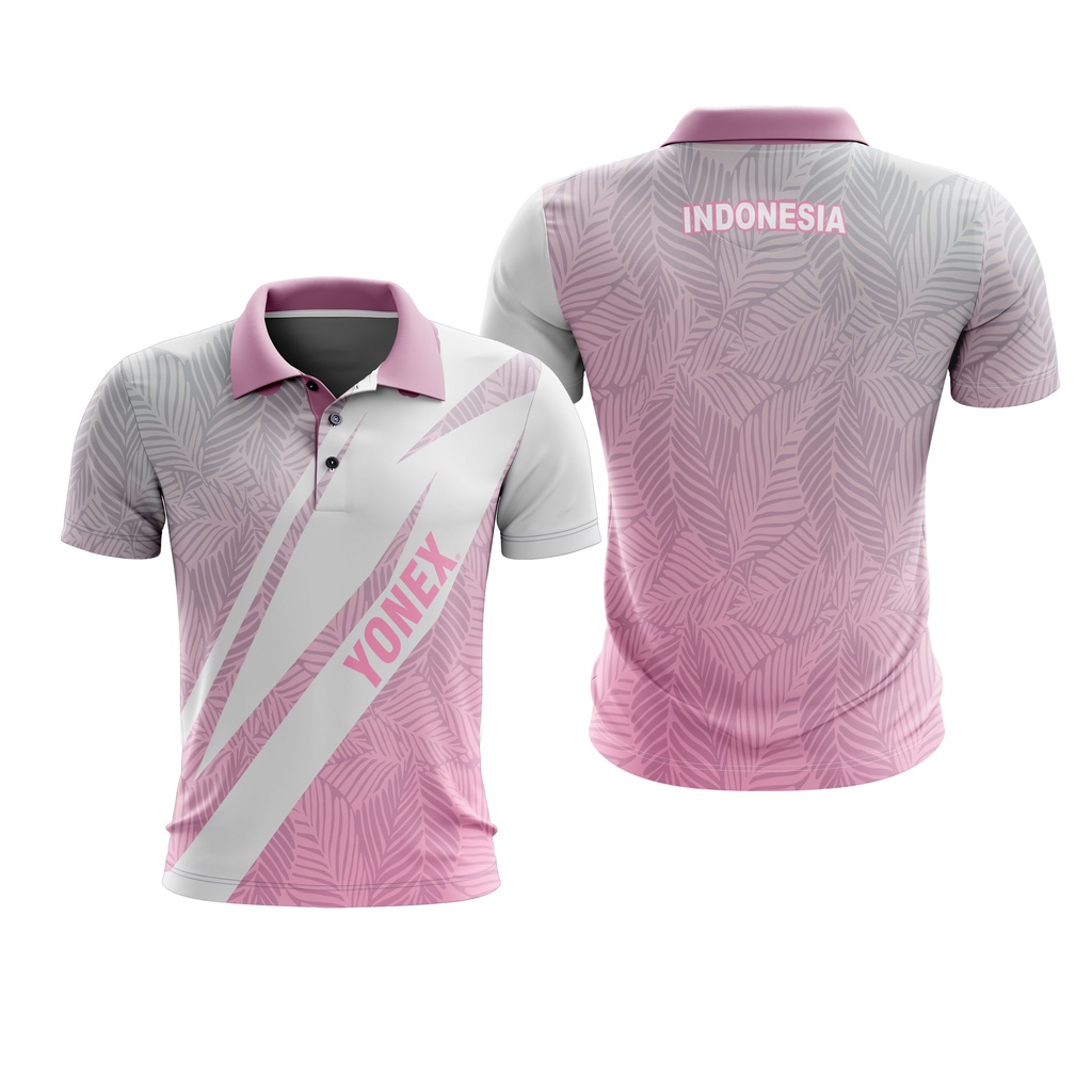 Baju Kaos Jersey Women Badminton Polo Free Custom Name + Nomor Full Printing Dewasa Pria Wanita 01