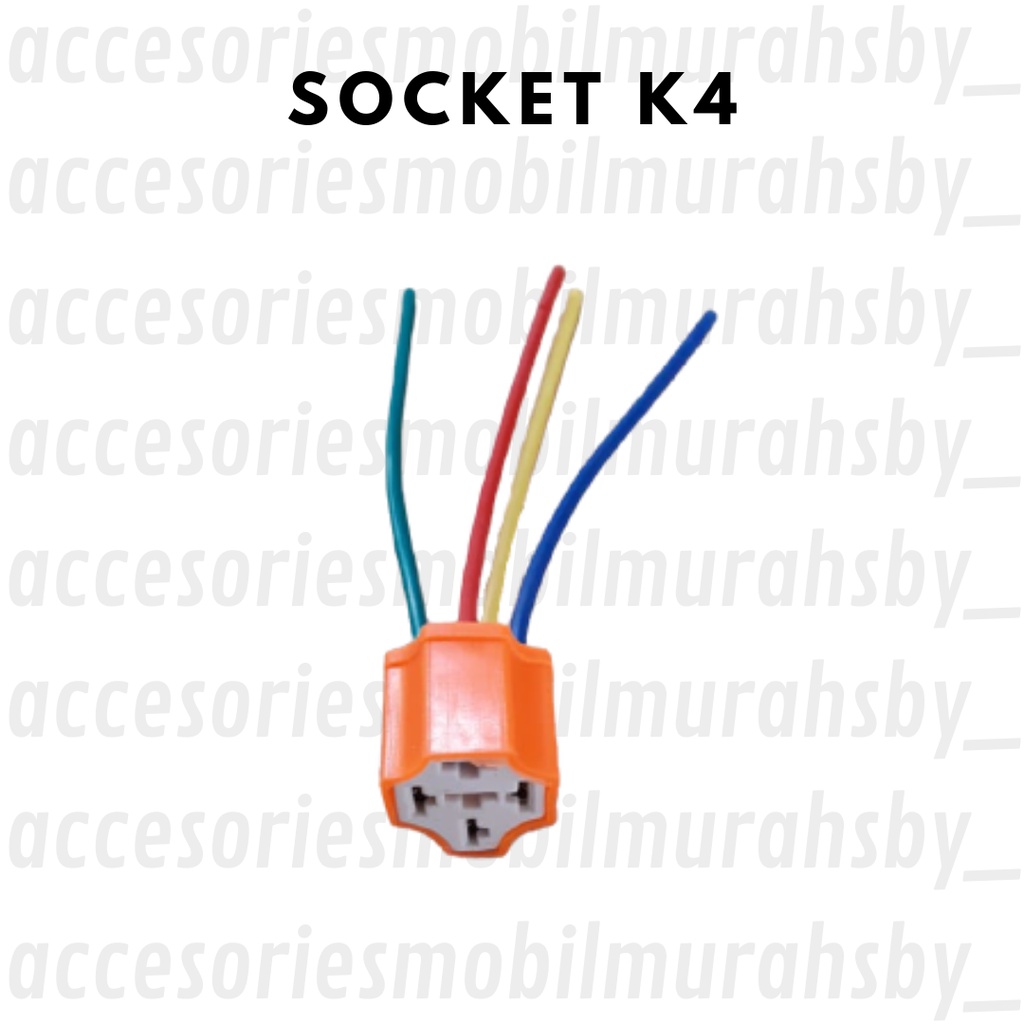 SOCKET CABLE RELAY CERAMIC - SOKET RELAY KLAKSON &amp; LAMPU KAKI 4 KERAMIK