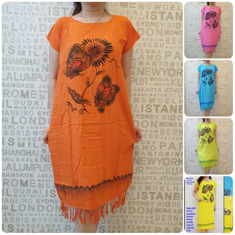 dress kupu kupu bali rumbay XL dewasa