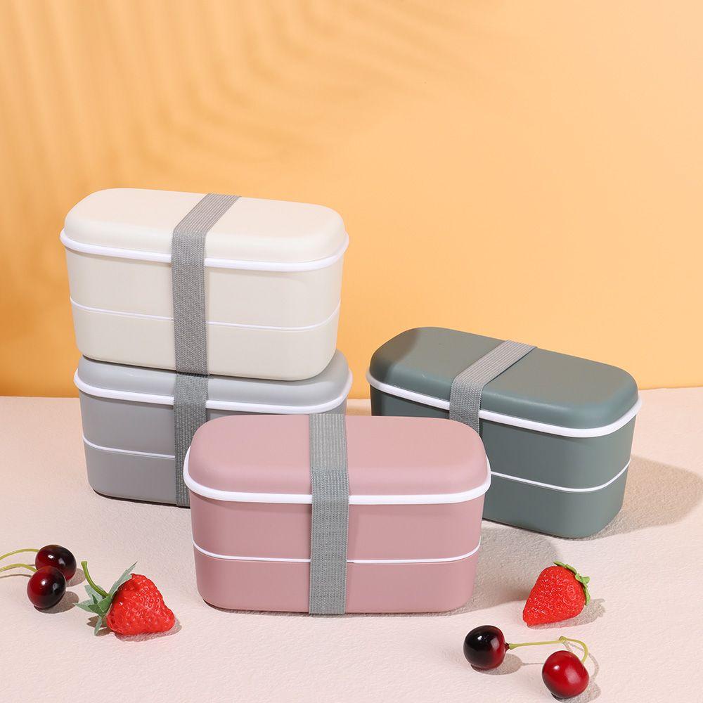 Suyo Bento Box Aksesoris Dapur Double Layers Ramah Lingkungan Lunch Box