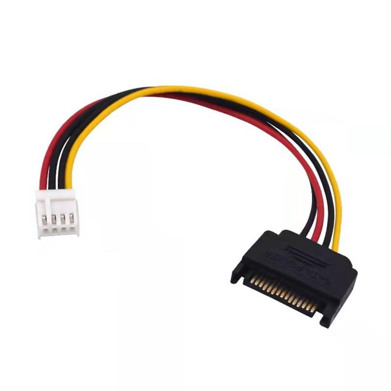Btsg 2PCS Mini 4Pin IDE Ke 15Pin Hardisk Power Supply Kabel Ekstensi 4P 15P